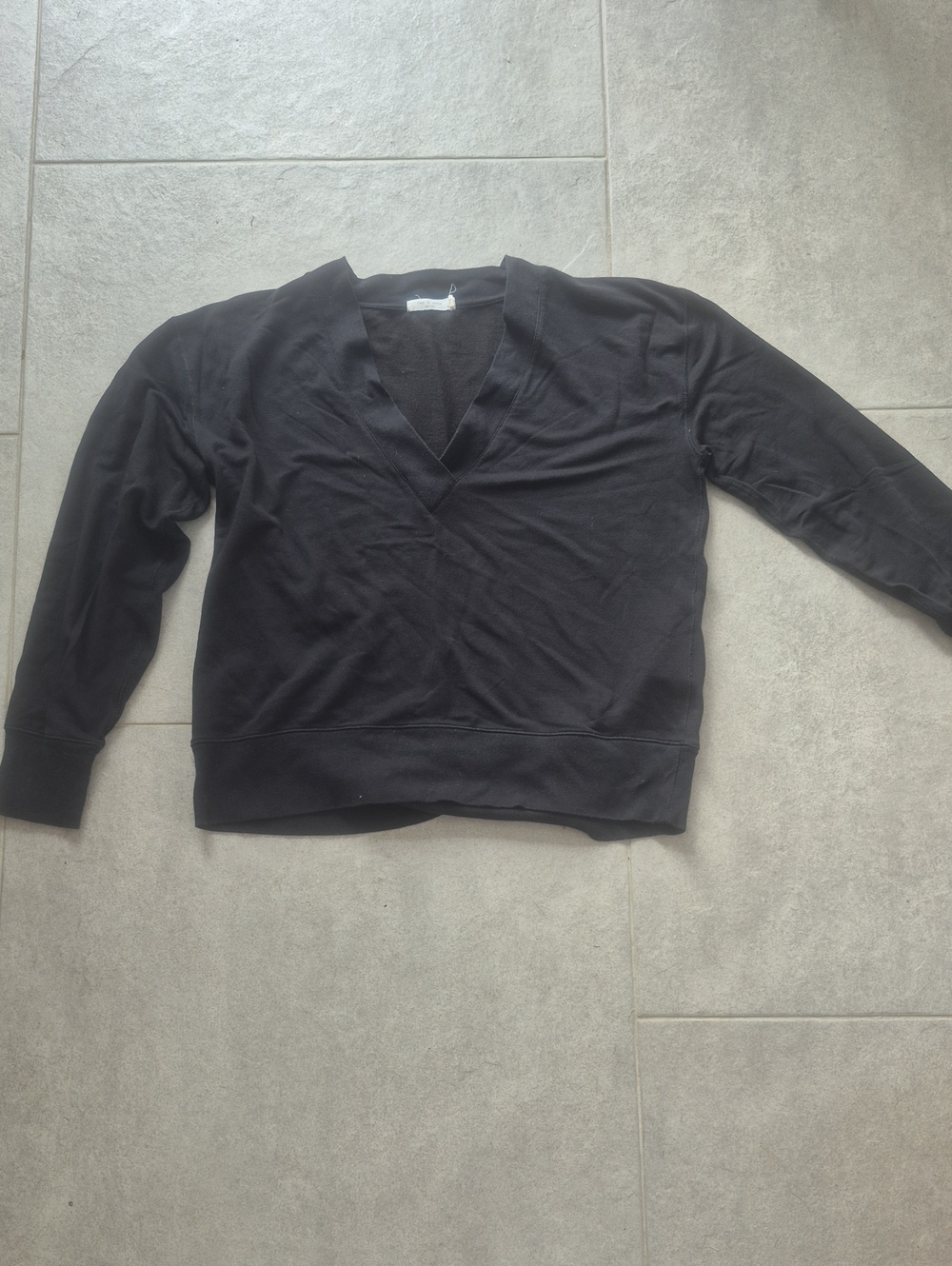 rag & bone Black V-Neck Lightweight Pullover